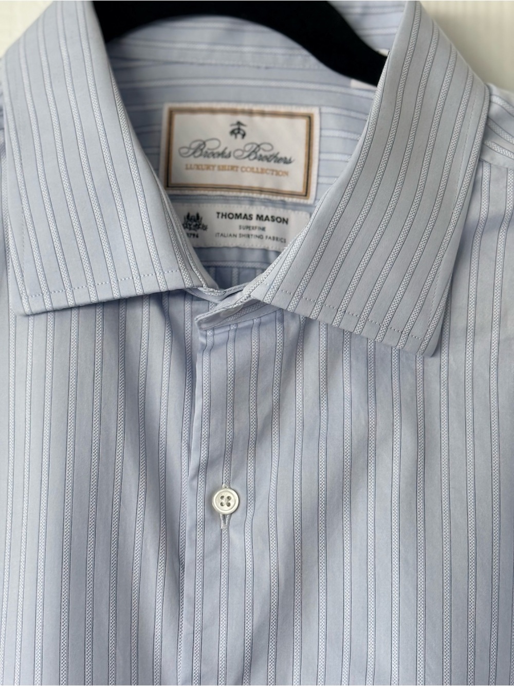 Brooks Brothers Light Blue Pinstripe Dress Shirt